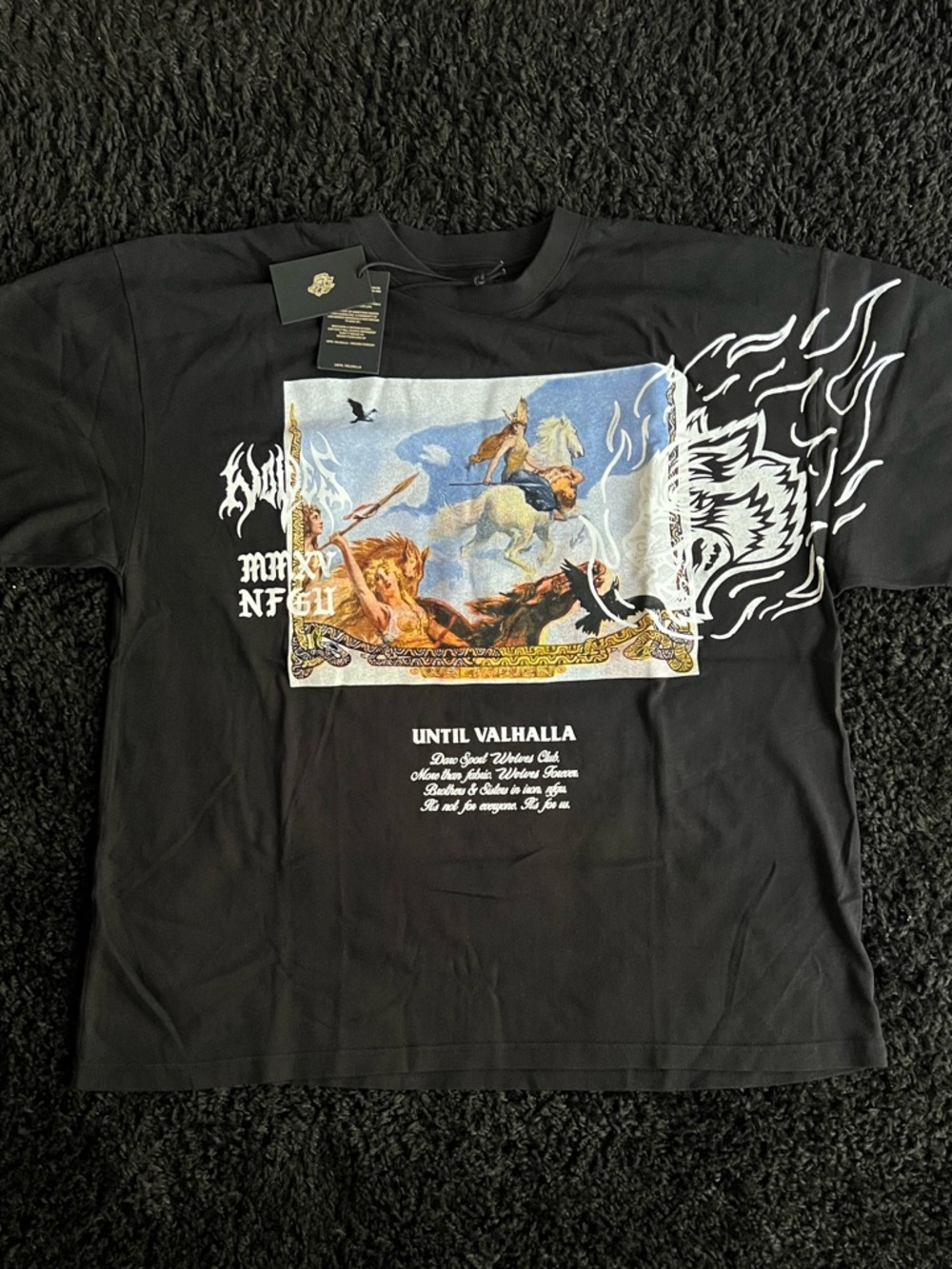 Darc Sport Mens Black Graphic Tee with Valhalla Print
